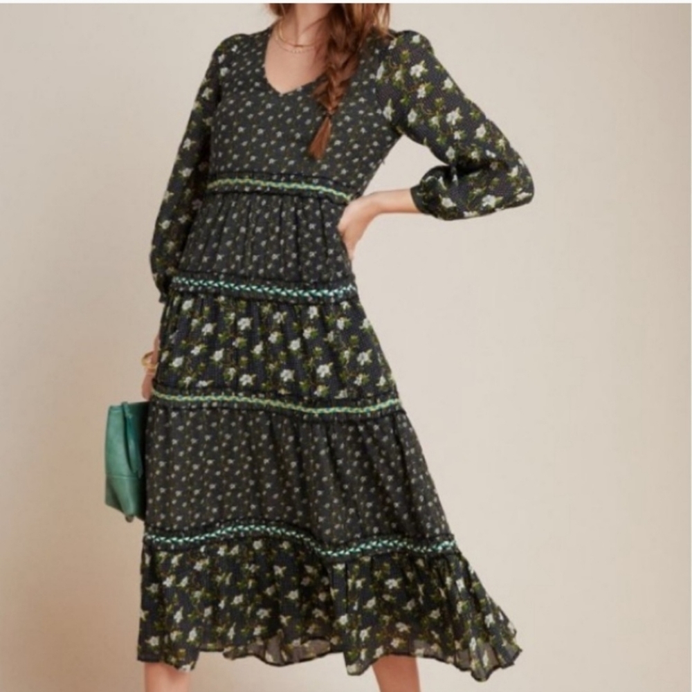 Anthropologie Boho Midi Dress